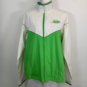 Nike Mock Neck Green & White Zip Up Jacket